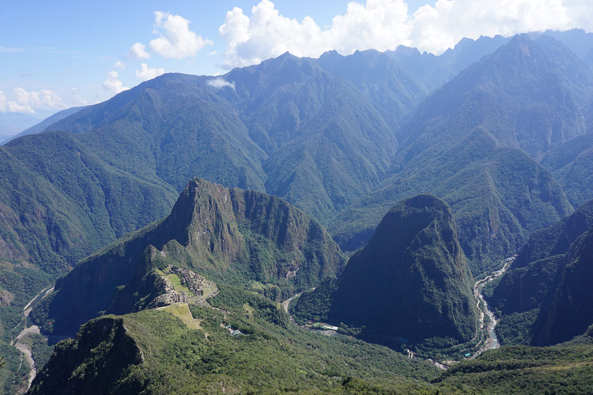 Udsigten fra bjerget Machu Picchu.