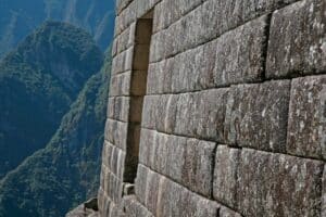 Muren på Soltemplet på Machu Picchu.