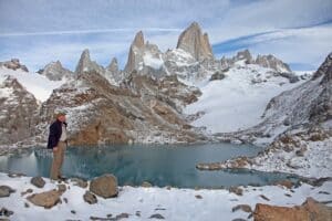 Hans Erik Rasmussen ved søen Laguna de los Tres for foden af Fitz Roy.