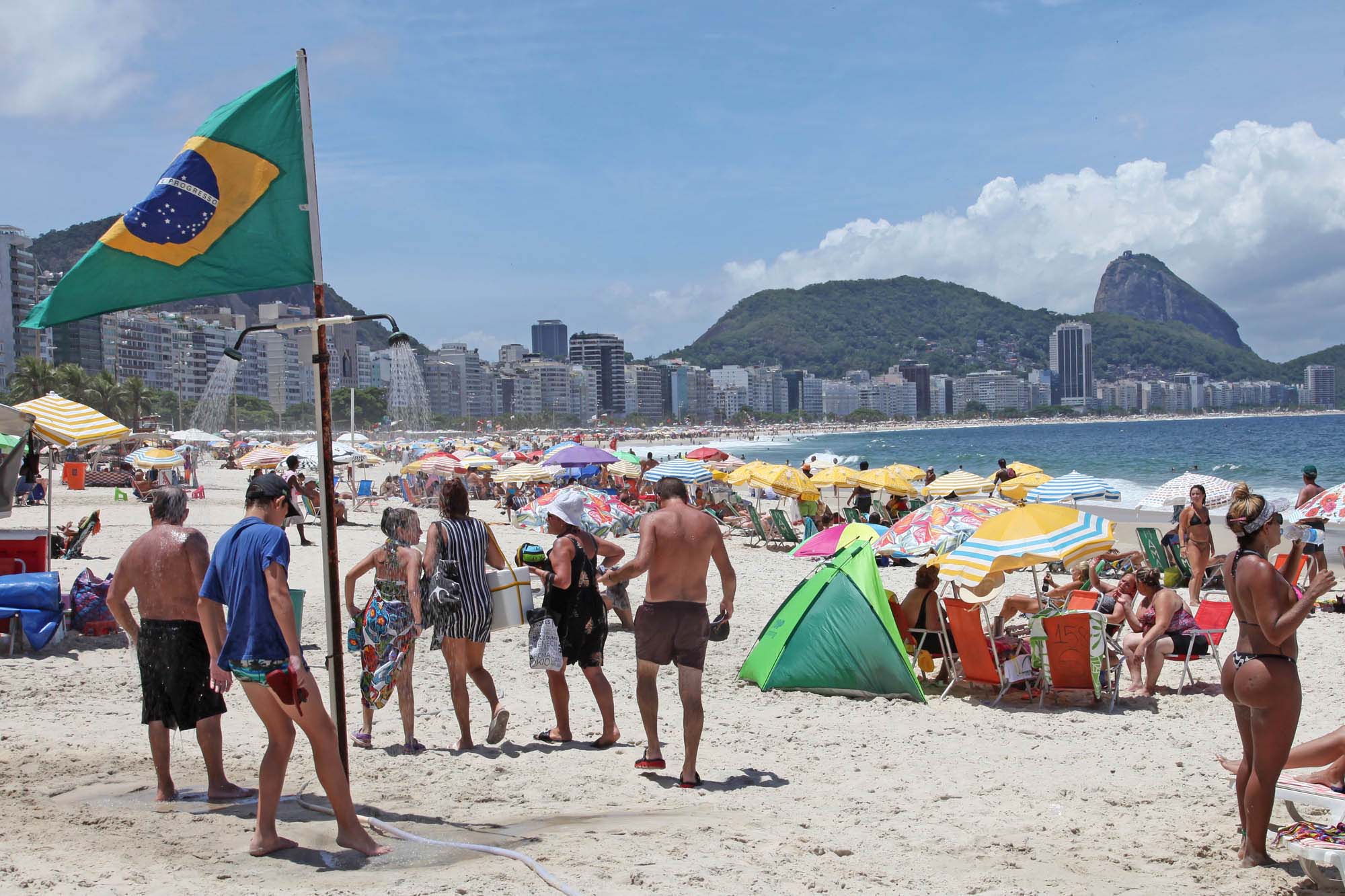 Stranden Copacabana i Rio de Janeiro.