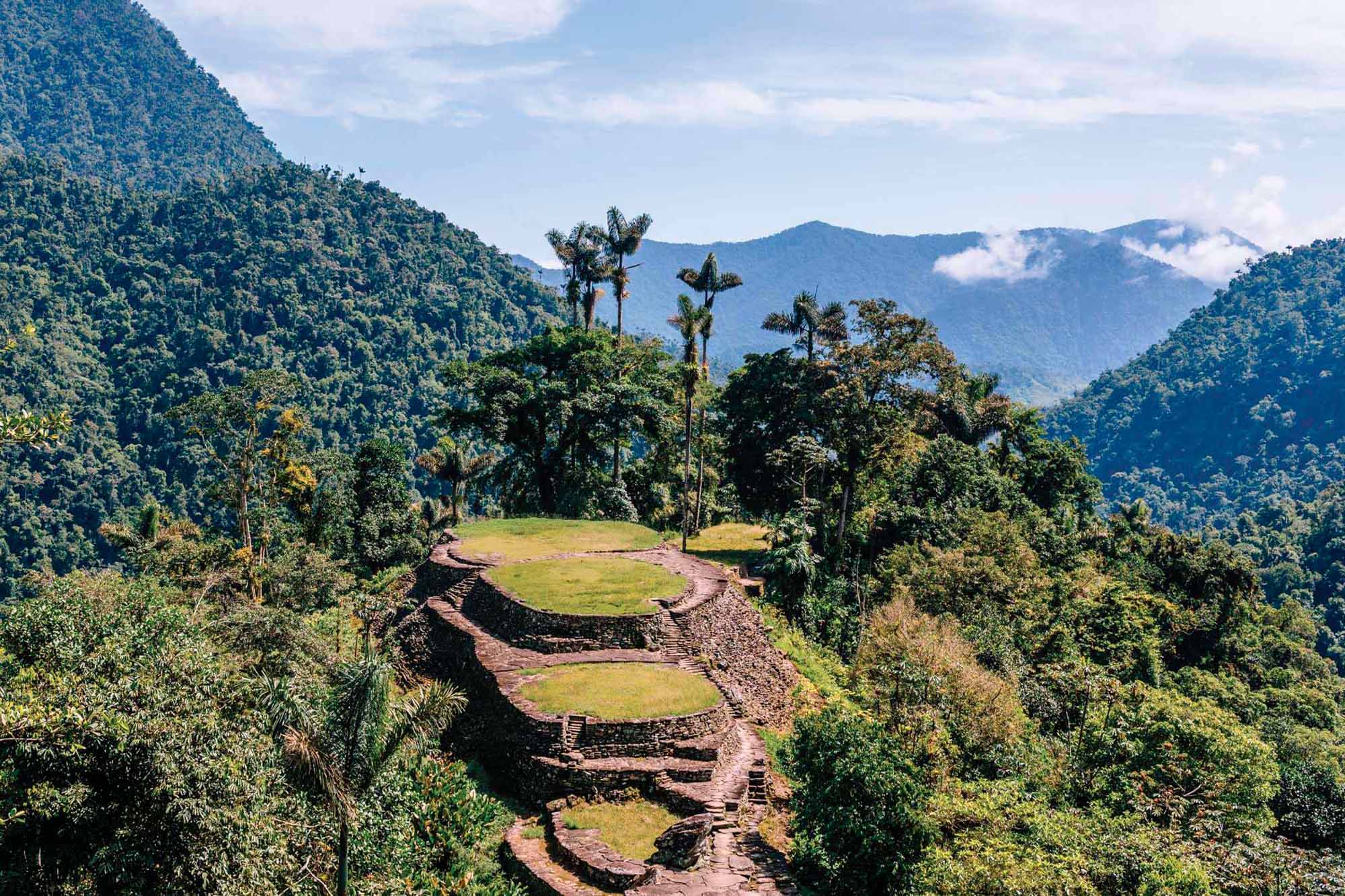 Ciudad Perdida er hellig by i Sierra Nevada-bjergene i det nordlige Colombia, anlagt omkring år 700.