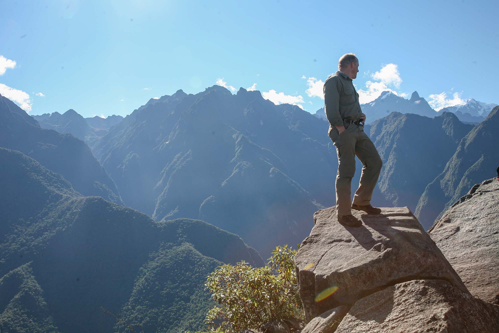 På toppen af Huayna Picchu.