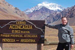 Klara Rasmussen ved Aconcagua.