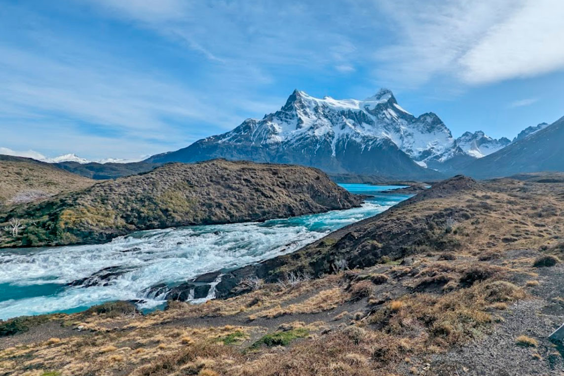 Chile Andesbjergene Torres del Paine Salto Grande 1 Salto Grande nær Puerto Pudeto.