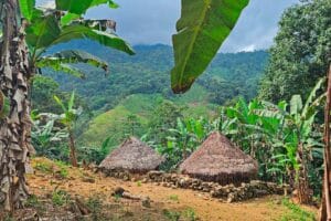 Landsby i Sierra Nevada.