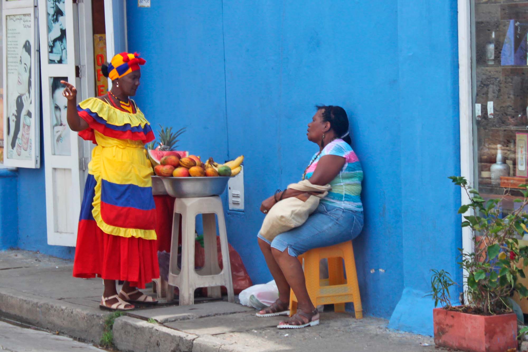 På gaden i Cartagena.