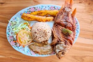 Aftenmåltid på vandreturen.