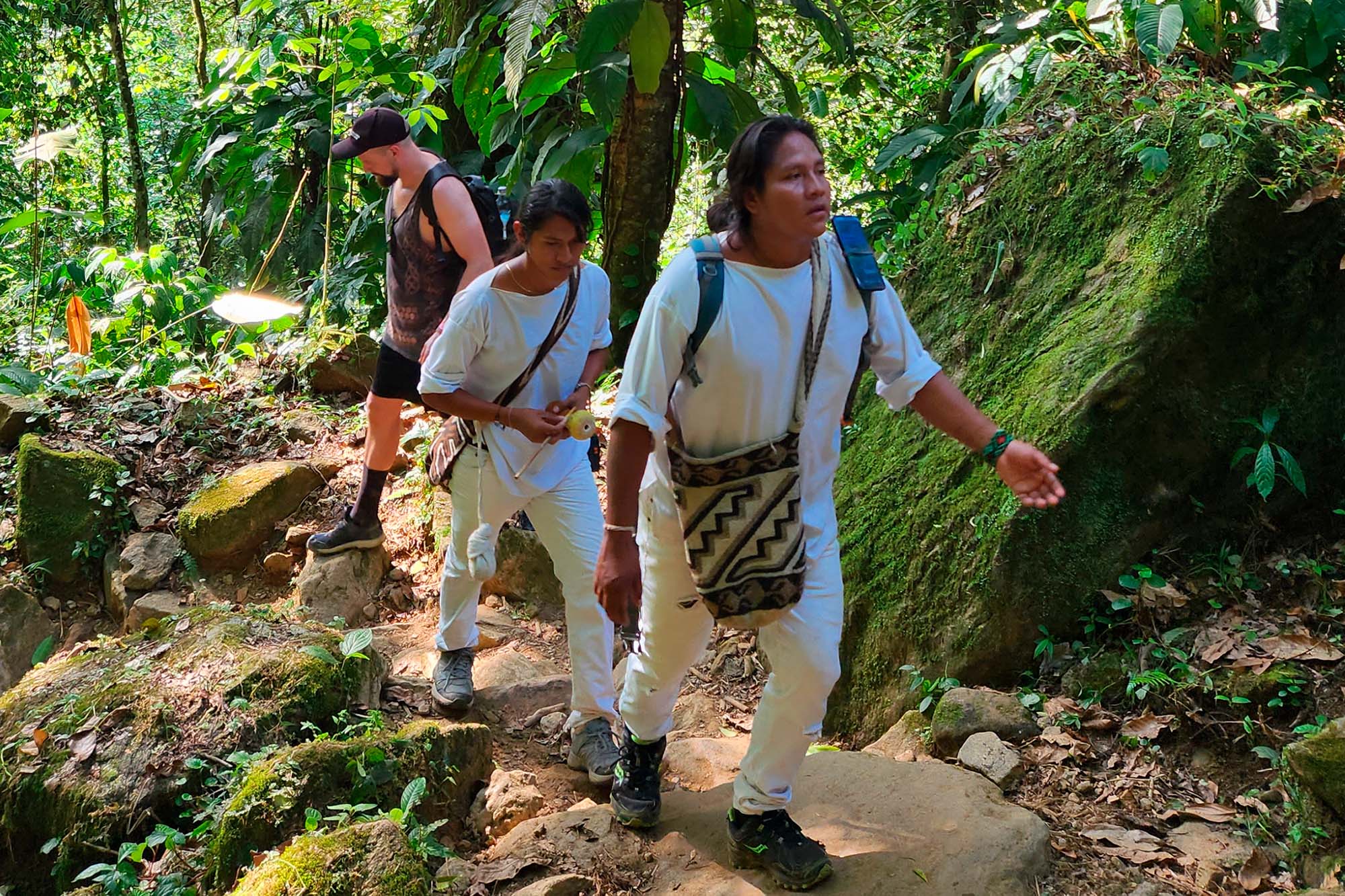 Wiwa-guider på vandreturen til Ciudad Perdida.
