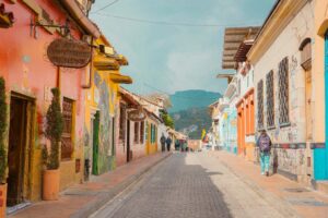 Den skønne gamle bydel La Candelaria i hjertet af Bogotá.
