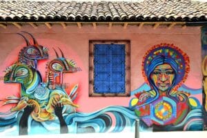 Street Art sprudler i Bogotá.