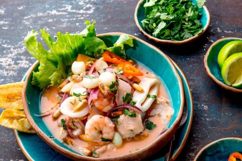 Ceviche serveres i mange variationer.